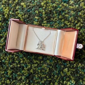 Penguin Pendant with Rhinestones Necklace